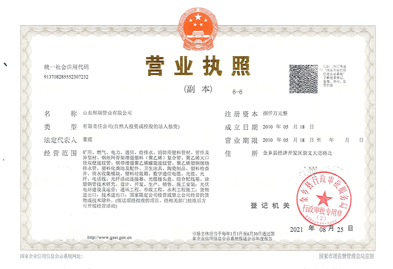 山東糖心vlog管業營業執照