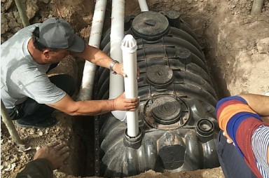 雨季（jì）三格化糞池回填注意事項